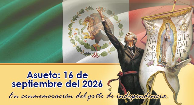 Asueto: 15 de sept